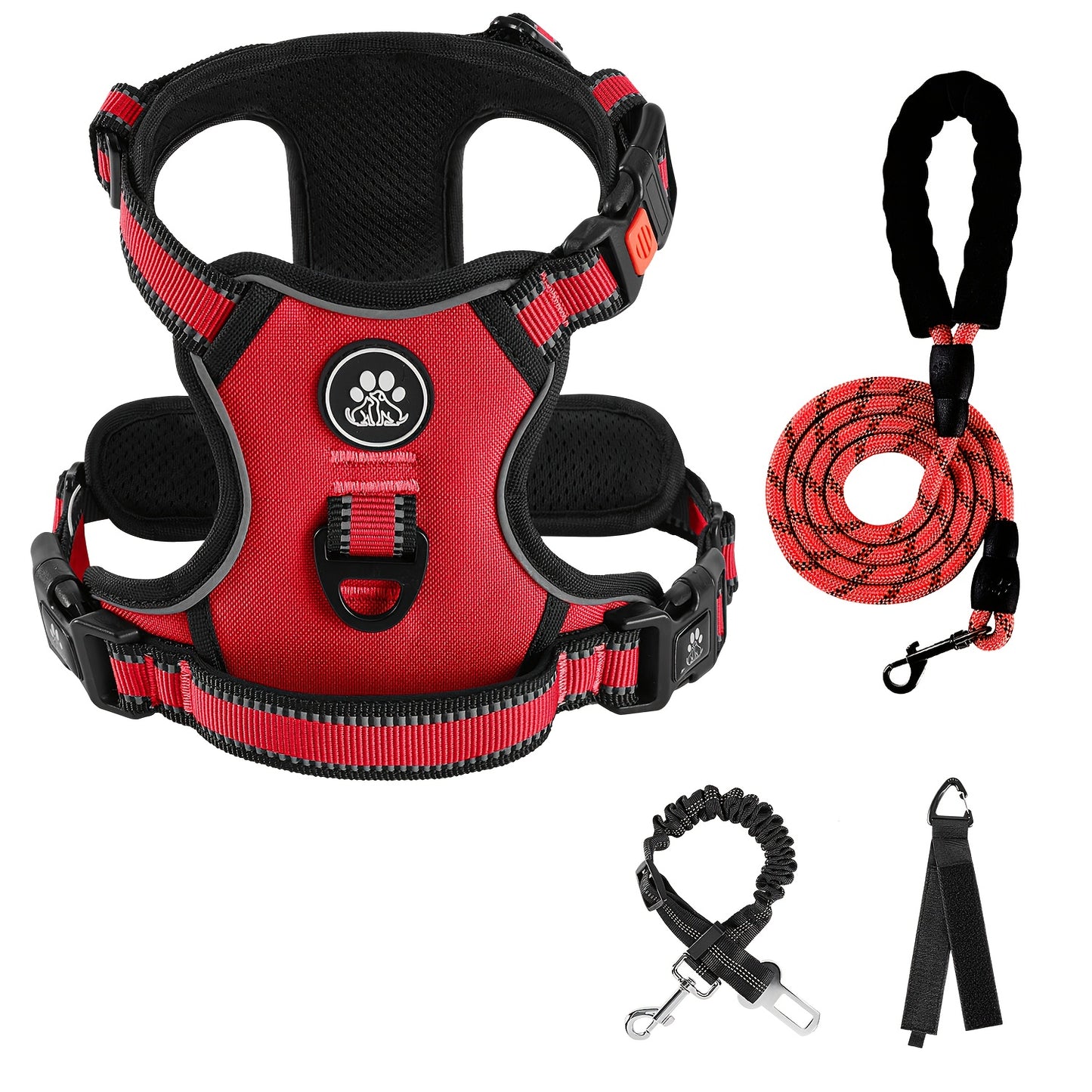 FURRYFECTION Reflective No Pull Harness With Leash Kit