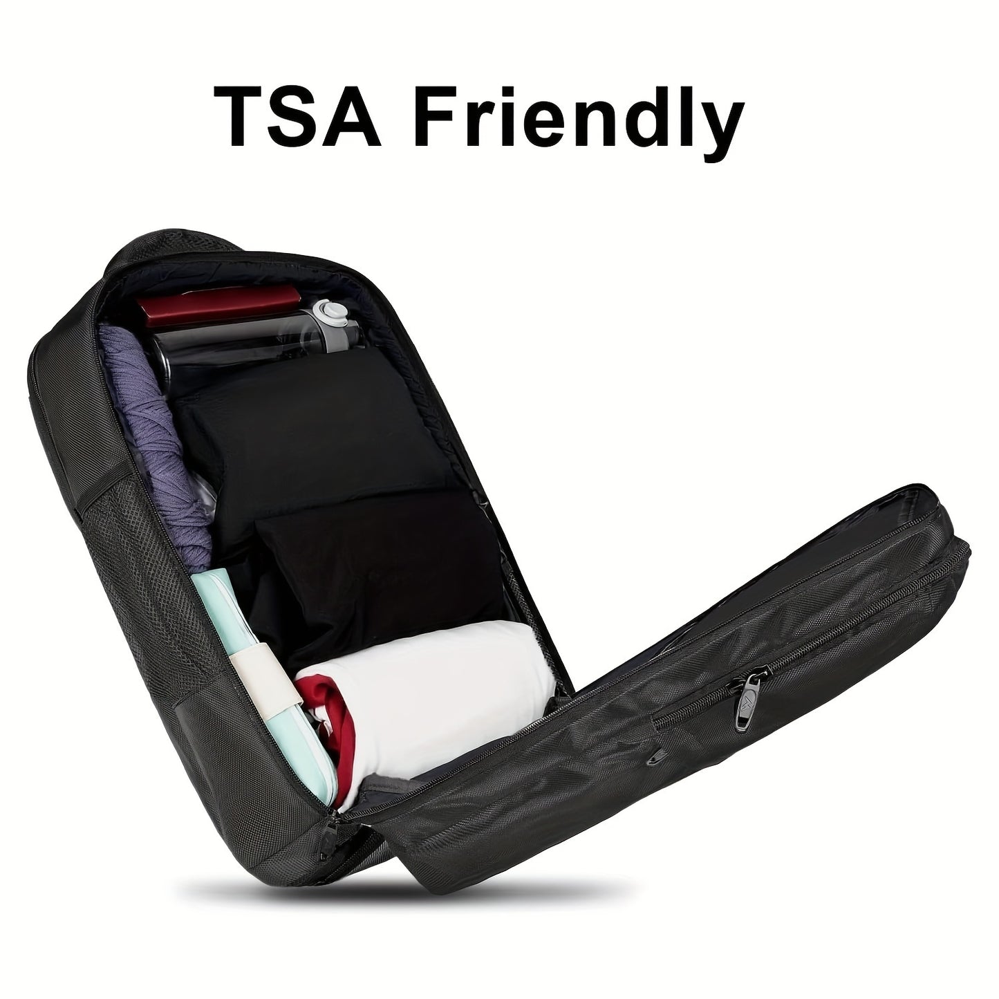 Flight Approved Premium Travel Carry On Backpack With USB Port And Lockable Laptop Compartment