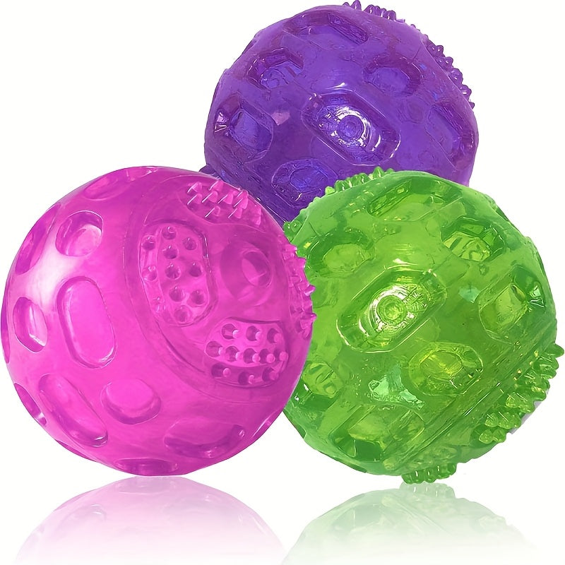 Pack Of 4 Durable Vinyl Dog Chew Balls Interactive Fetch Toy For All Breeds Plaid Pattern