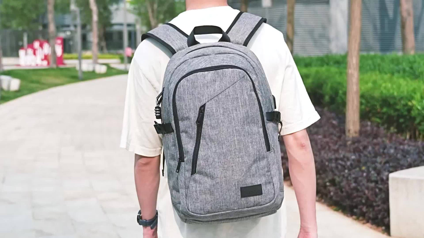 Anti Theft Slim Laptop Backpack With USB Charging Port For Men And Women Travel Everyday