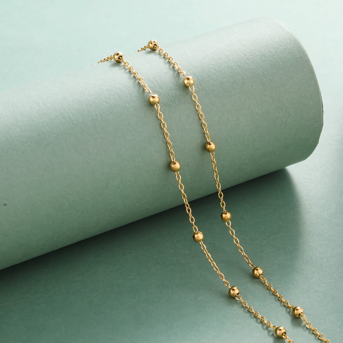 18K Gold Plated Sterling Silver Minimalist Collarbone Chain For Women