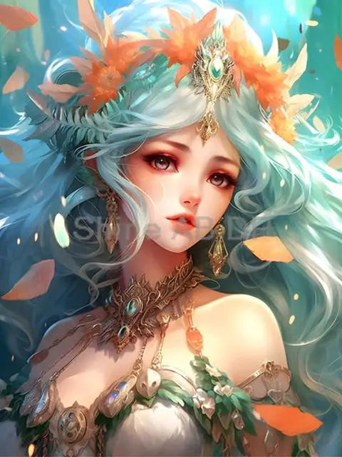 Potdemiel Resin AB Fairy Dust 5D Diamond Painting Kit A Light Up Full Drill Canvas With Color Shifting Sparkle-A