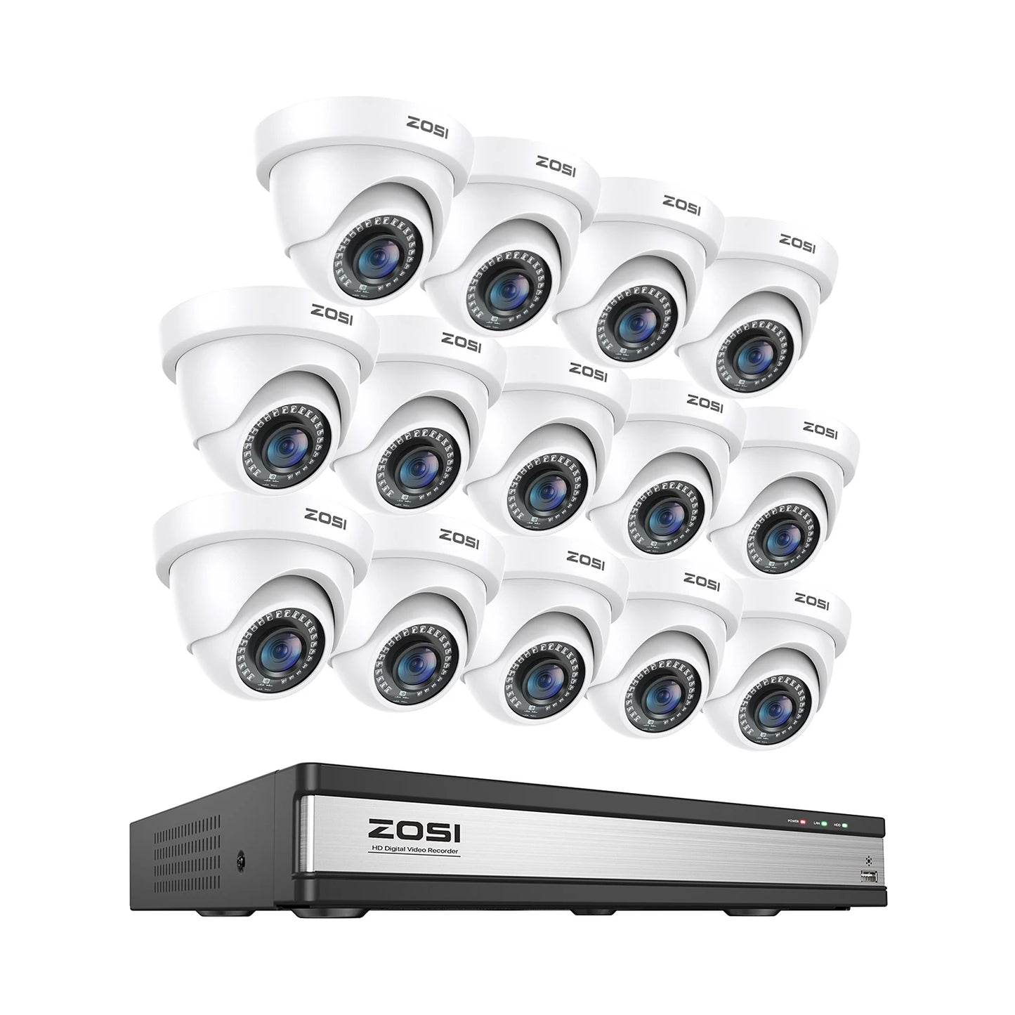 ZOSI 16 Channel 1080P Security Camera System H265 DVR
