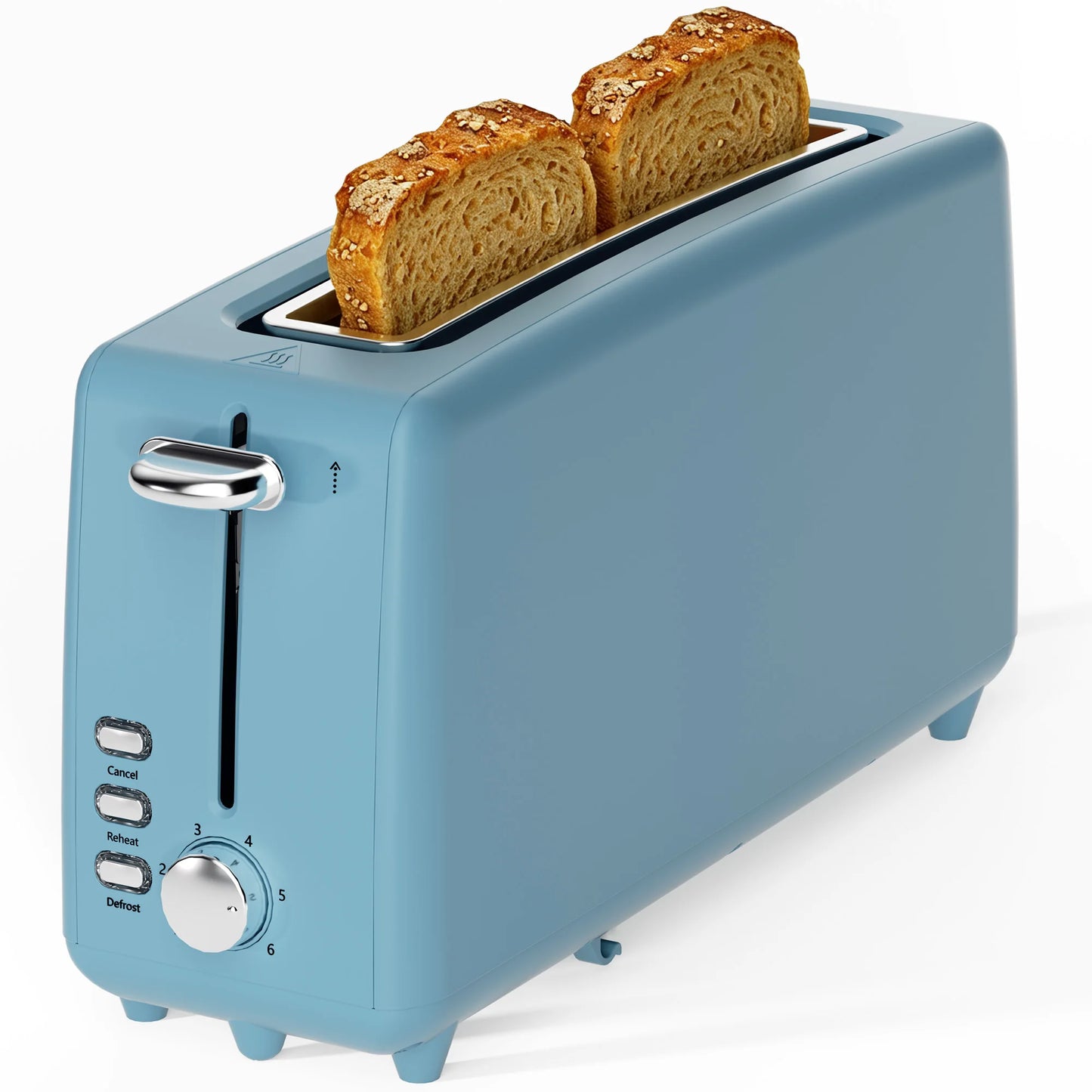 YUKOOL Stainless Steel Toaster With Long Slot Defrost Cancel Extra Long 10 Inch Slot-A