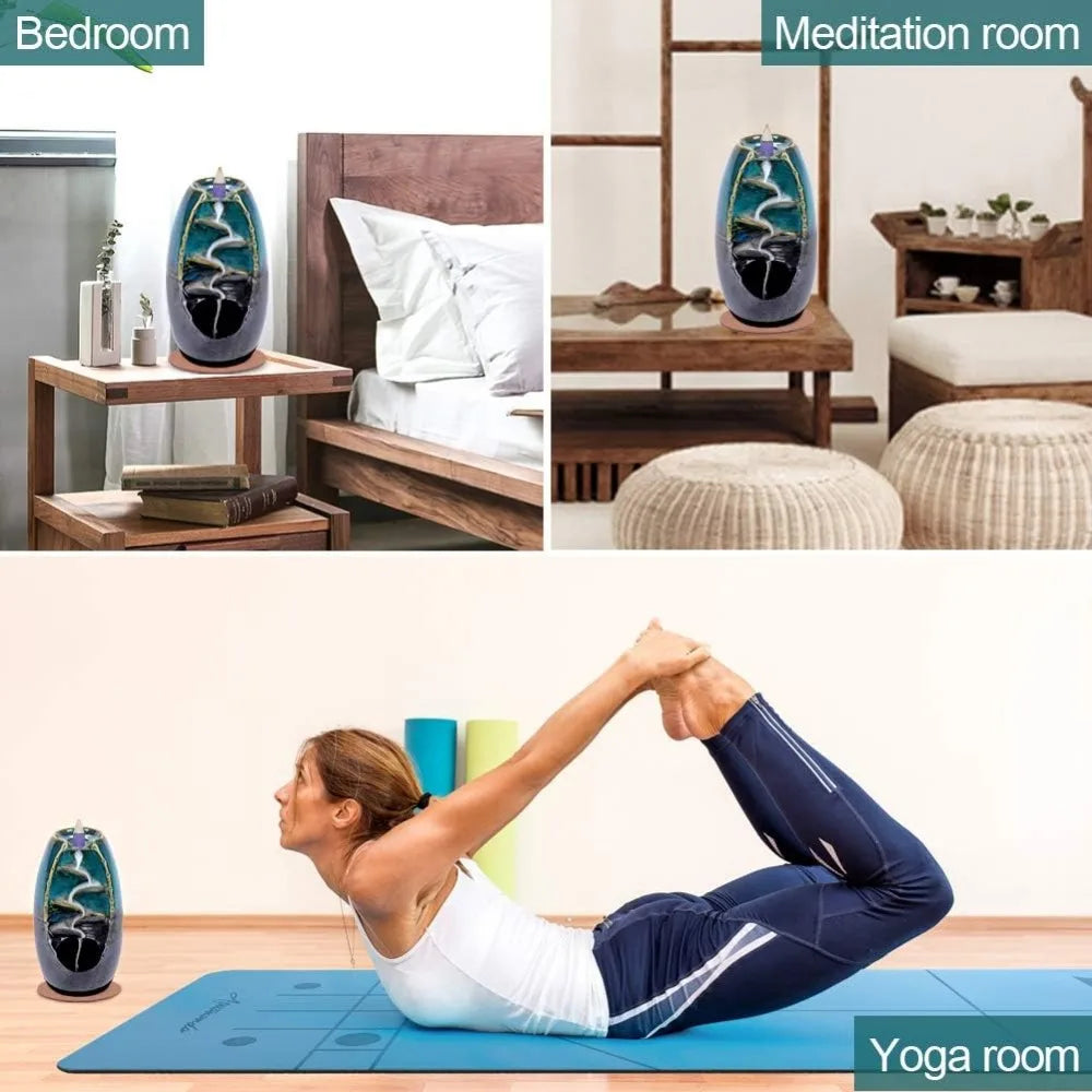 Spacekeeper Ceramic Backflow Incense Holder Waterfall Burner