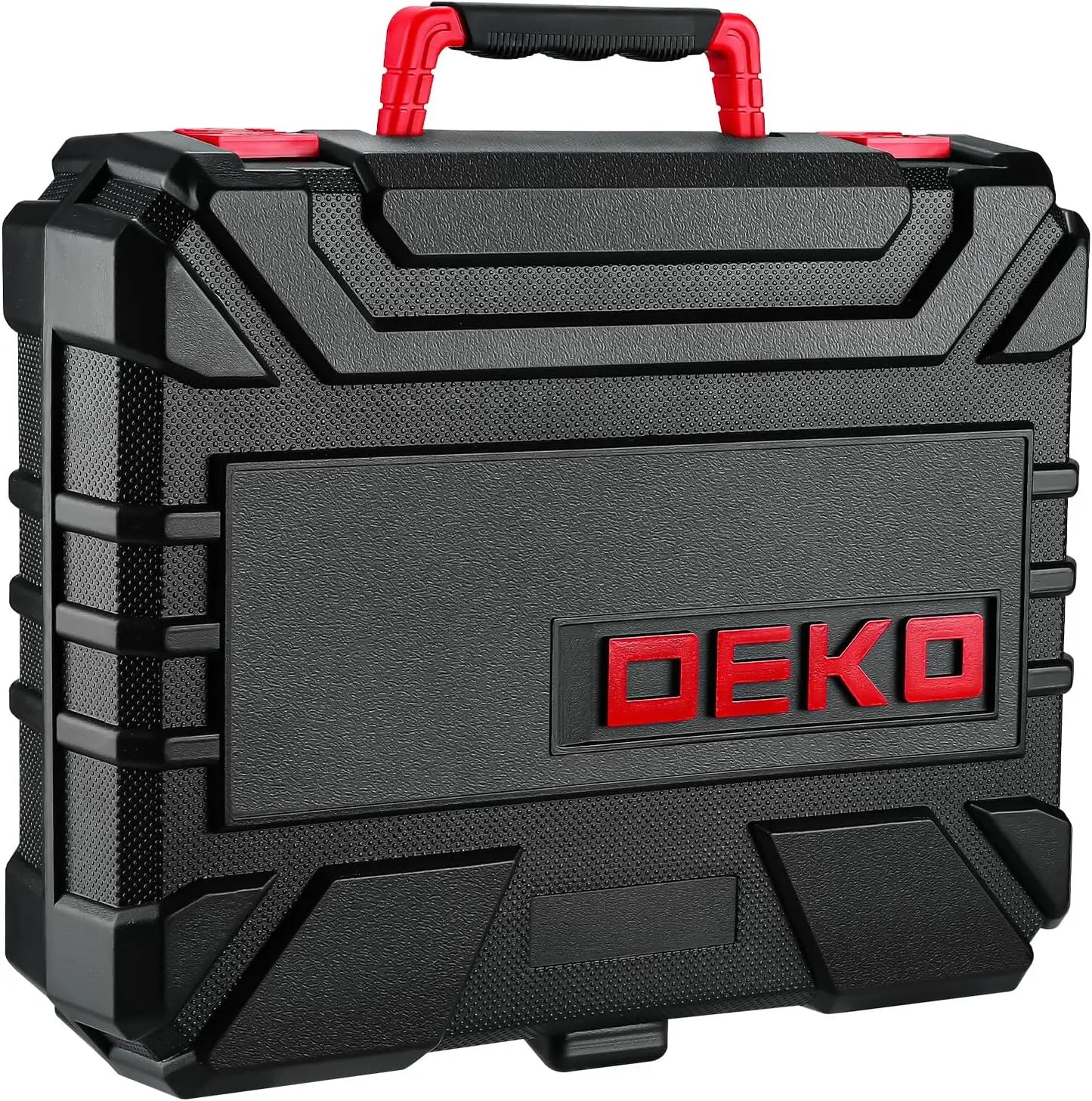 Deko 126 Piece Drill Set With 8V Cordless Drill USB C Rechargeable Lightweight Home Tool Kit 800 RPM-A