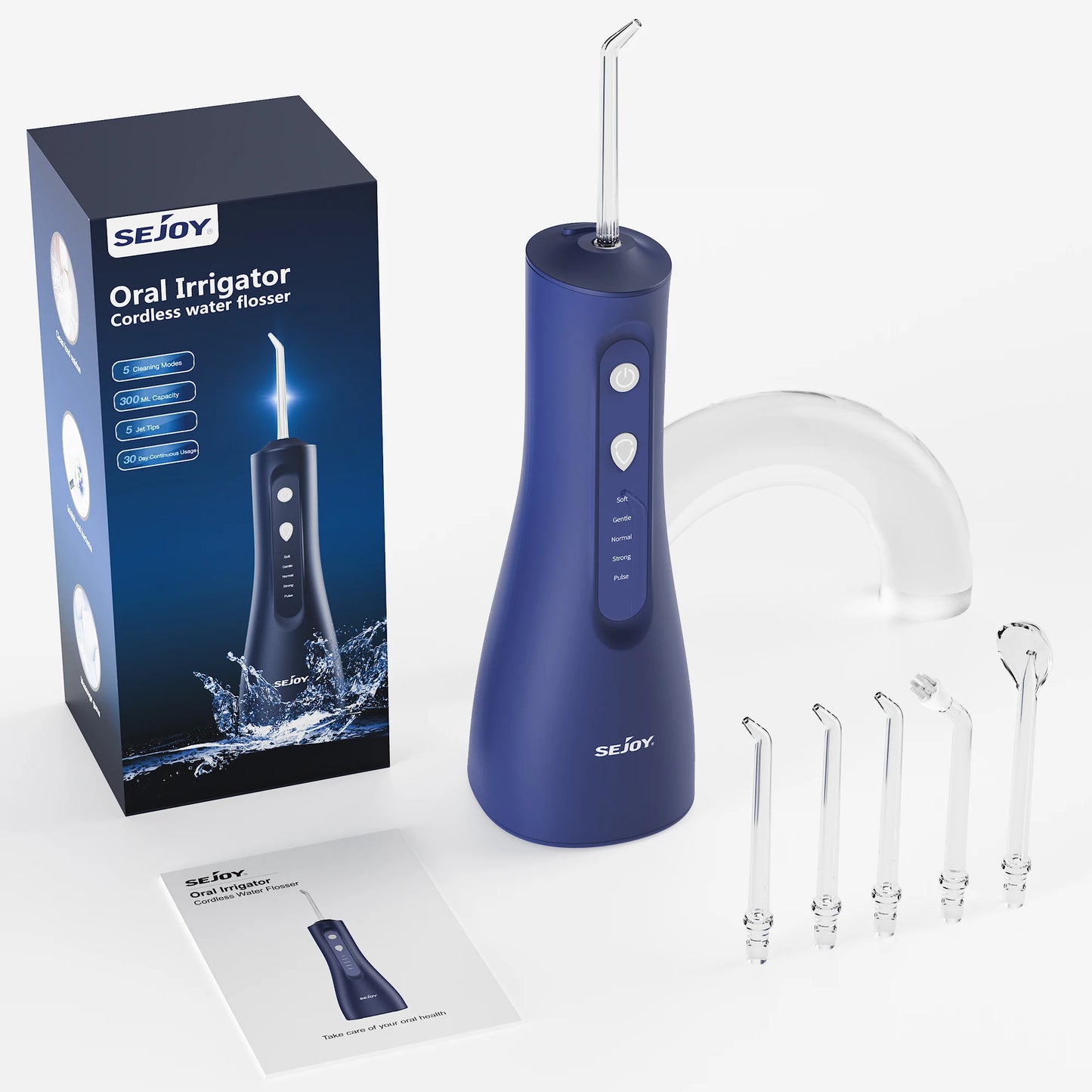Sejoy Water Flosser Professional For Braces And Gums With 1600 To 1999 Pulses Per Minute For Orthodontic Care-A