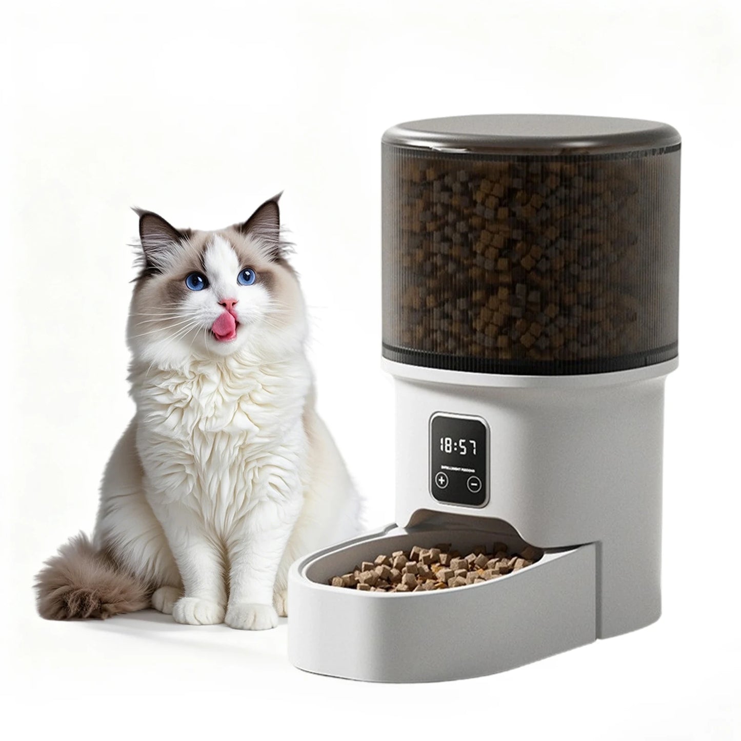 HiMISS Programmable Pet Feeder With Timer And Portion Control Large 4L Capacity For Cats And Small To Medium Dogs-A