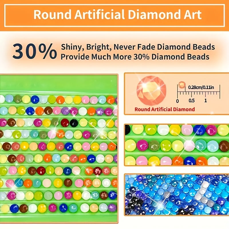 5D Diamond Painting Kit Round Diamonds DIY Mosaic Wall Art