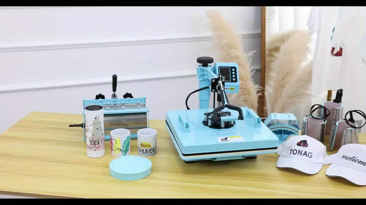 15"x15"/15"x12" 8-in-1/ 5-in-1 Heat Press Machine for T-Shirts, Bags, Pillows, Hats, Caps, Tumblers - 12"x10" T-Shirt Machine Can Only Press T Shirts, Pillows And Bags - HOMDOX Professional Sublimation Combo with Swing Away D