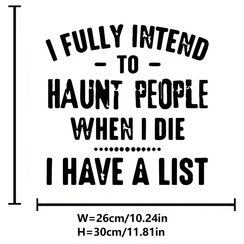 4 Sheets Funny Saying Heat Transfer Stickers - Bold "List" Quote Iron-On Papers, Washable & Durable Polyester Film for T-Shirts, Hoodies, Jeans, Bags - Clothing Decoration - Compatible with Home & Commercial Irons, Iron Stick