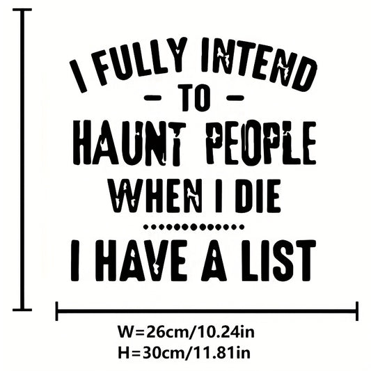 4 Sheets Funny Saying Heat Transfer Stickers - Bold "List" Quote Iron-On Papers, Washable & Durable Polyester Film for T-Shirts, Hoodies, Jeans, Bags - Clothing Decoration - Compatible with Home & Commercial Irons, Iron Stick