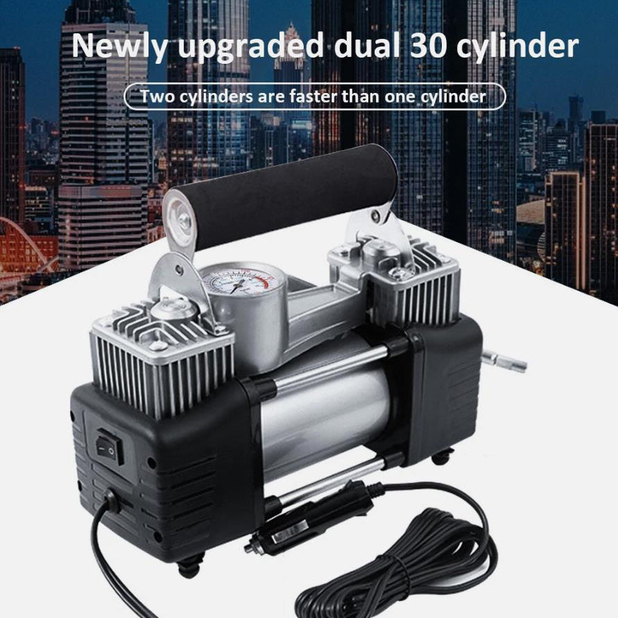 Portable 12V Tire Inflator Air Compressor Up To 150 PSI For Cars And Motorcycles With Inflation 75 Liters Per Minute-A