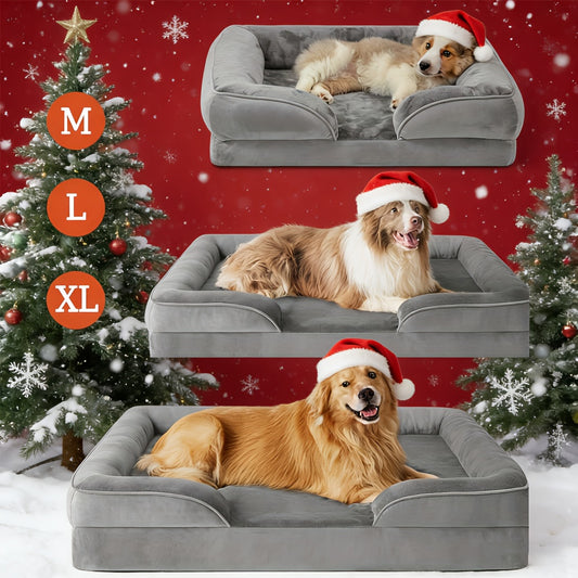 SASTTIE Orthopedic Memory Foam Dog Bed With Non Slip Sides