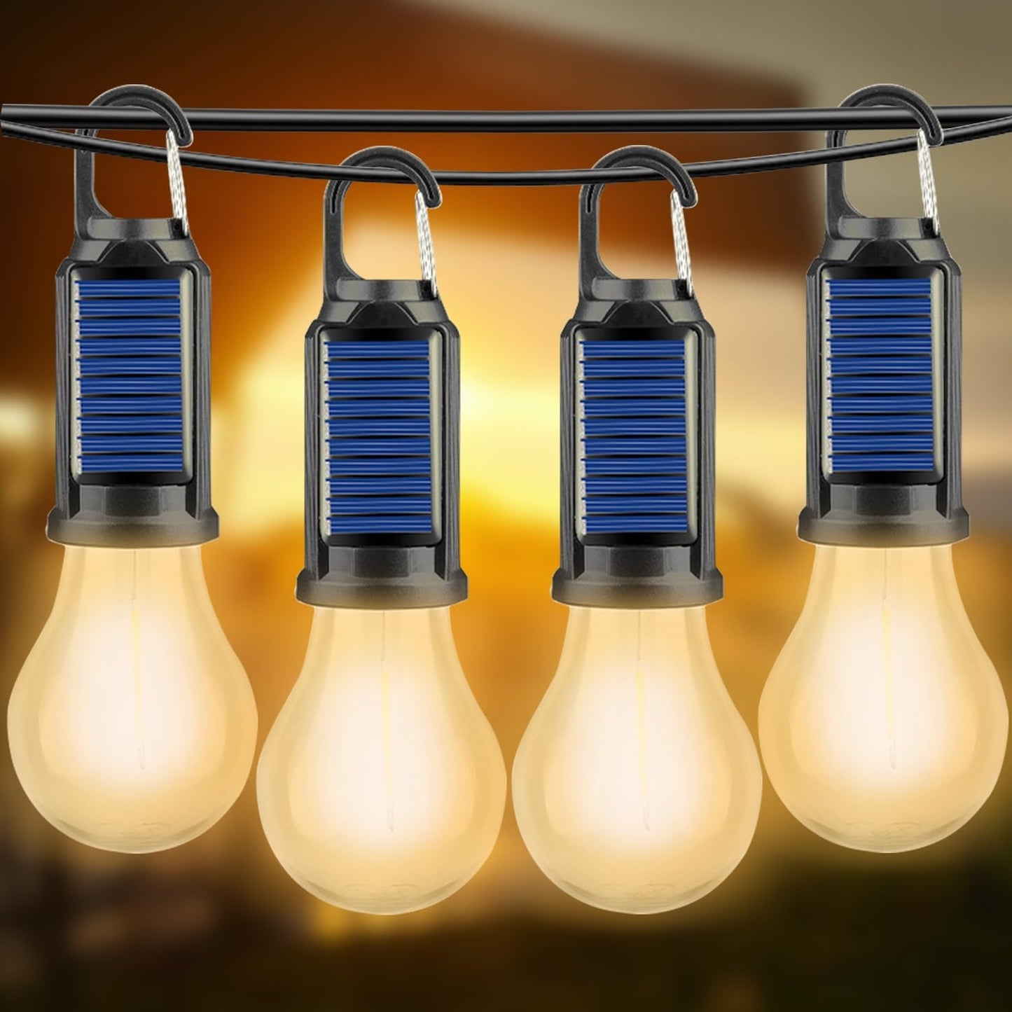 JAHYELEC 10 Pack Solar LED Camping Lanterns USB C Charging