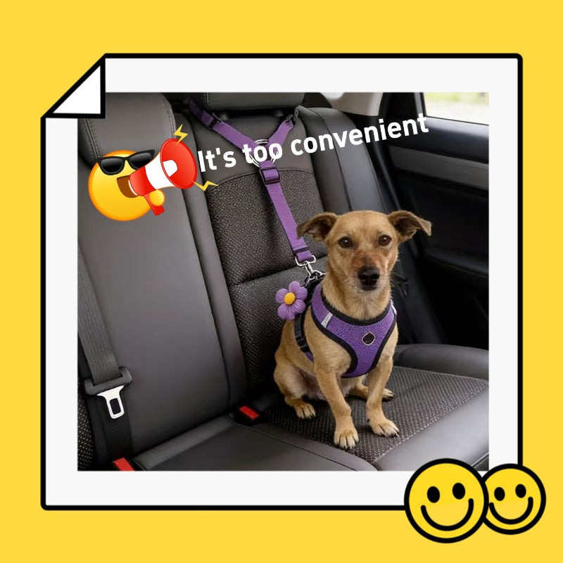 3pcs Dog Belt and Car Headrest Universal Belt | Essential for Pet Travel, Adjustable Towing Rope, Pet Supplies, Hand Wash Only