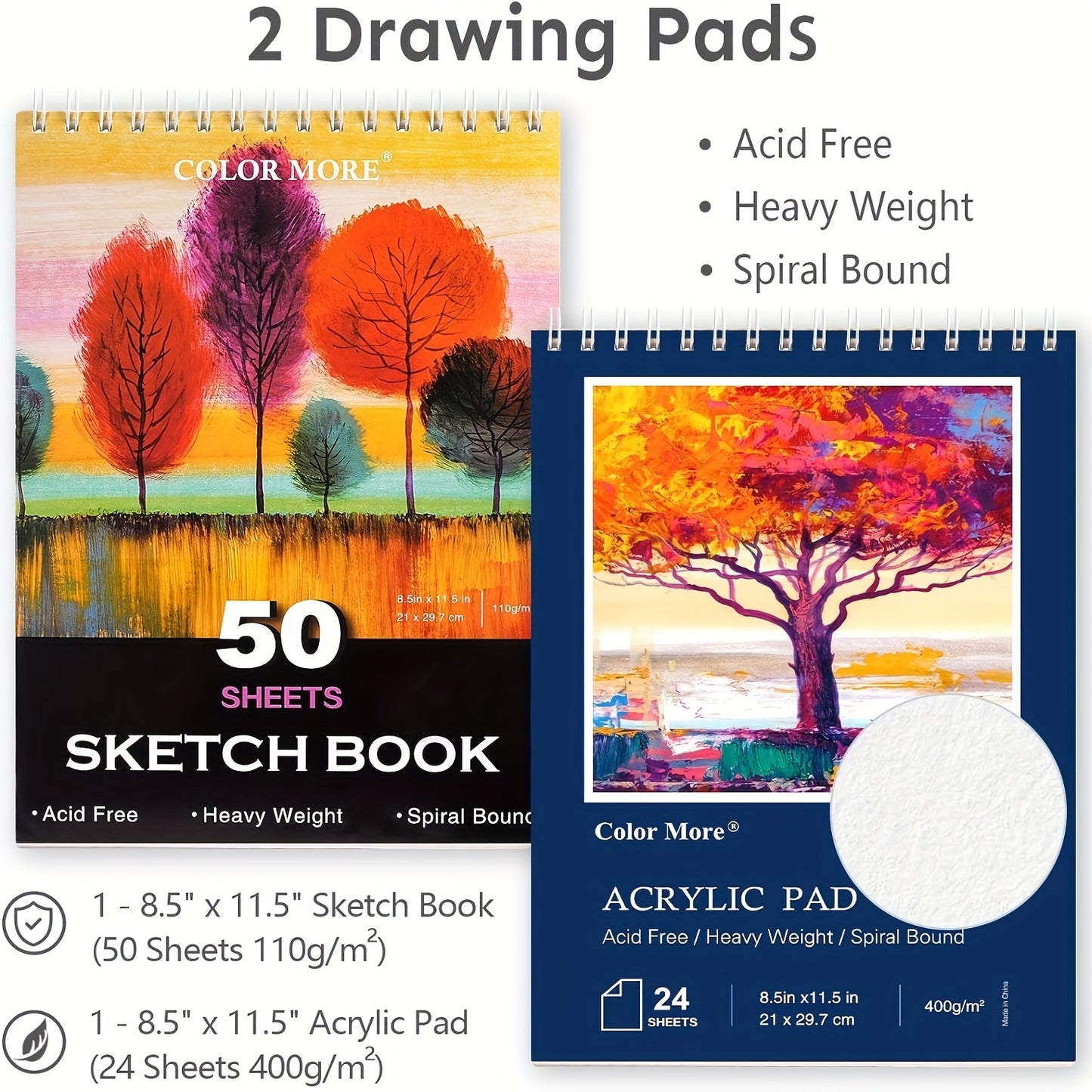 PASAMIC Deluxe Art Set With Drawing Pads Pencils Crayons Paints