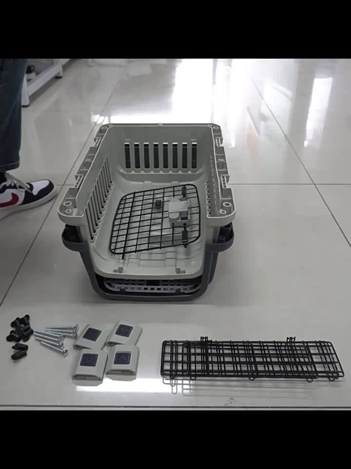 [Airline Approved Pet Carrier] Large Portable Airline Approved Pet Travel Carrier | Hard-Sided Kennel with Metal Door, Anti-Pressure & Anti-Fall Design, Durable Construction, Secure Locking System & Easy-Carry Handle - Ideal