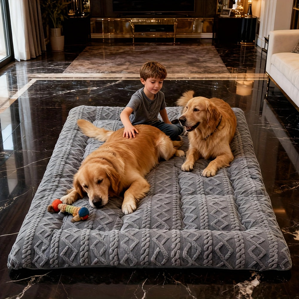 KTABEDDING Winter Thickened Dog Bed Heavy Duty Non Slip Washable