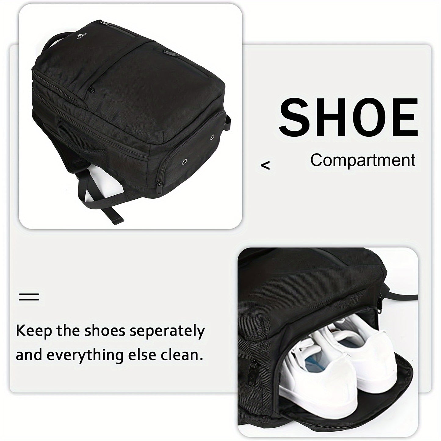 Flight Approved Premium Travel Carry On Backpack With USB Port And Lockable Laptop Compartment