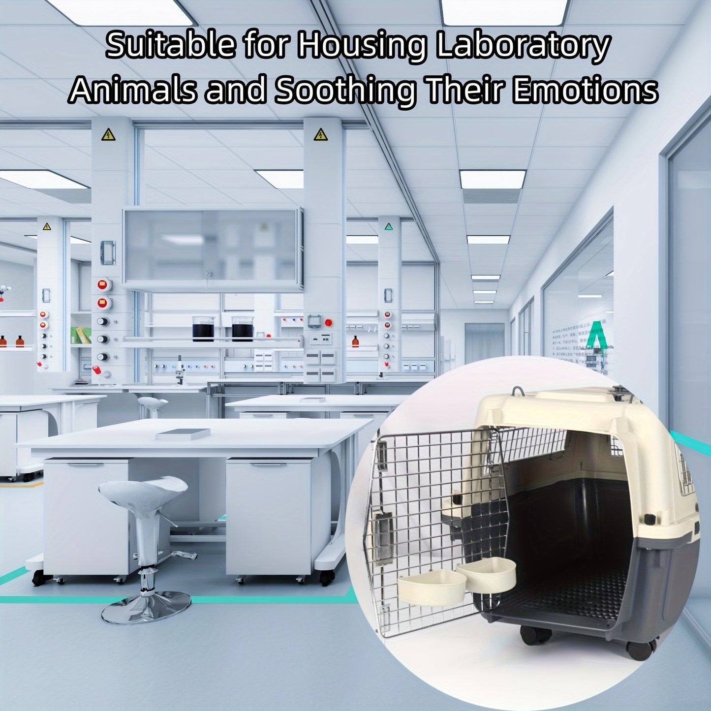 [Premium Pet Crate] 1pc Premium Pet Airline Crate - Durable, Portable, Full Iron Mesh - Comfortable for International Travel, Includes Separate Cages for Cats & Dogs