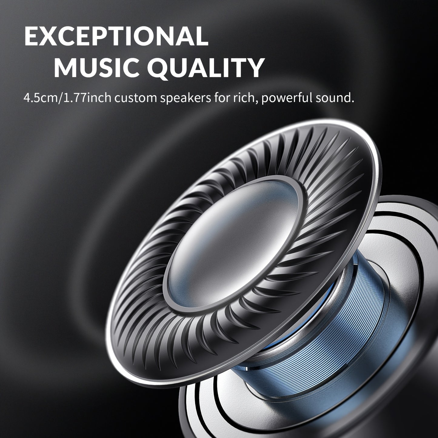 Active Noise Cancelling Headphones Wireless Headphones with Rich Bass, Clear Calls, 30 Hours Playtime, Comfort Fit, Black