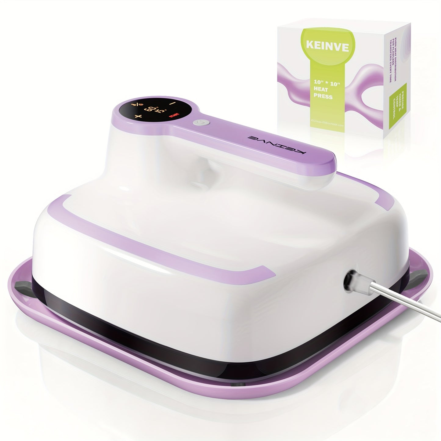 10X10 Inch Heat Transfer Press with Accurate Temperature Regulation, Suitable for T-Shirts, Bags, Hats, And Crafts, in Grey Color.