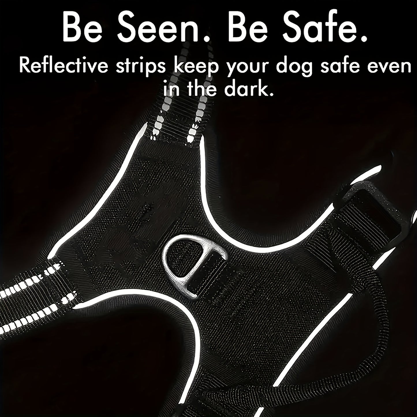 3 In 1 Harness Set, Soft Padded Dog Collar & Durable Adjustable Chest Harness With Heavy-Duty Leash, Reflective Oxford Fabric, Non-Choke, Easy Control Handle & Quick-Release Buckles, Breathable Mesh, For Dogs Of All Sizes(S,