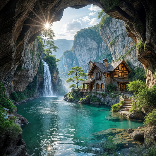 5D DIY Diamond Art Kit - Round Drill Mosaic Wall Art Craft Kit with Frame, Home Decor Gift, Frameless Canvas, Resin Paint, Round Drill, Mosaic, Wall Art, Craft Kit, Frameless, Canvas, Resin Paint, Round Drill, Mosaic, Wall Ar