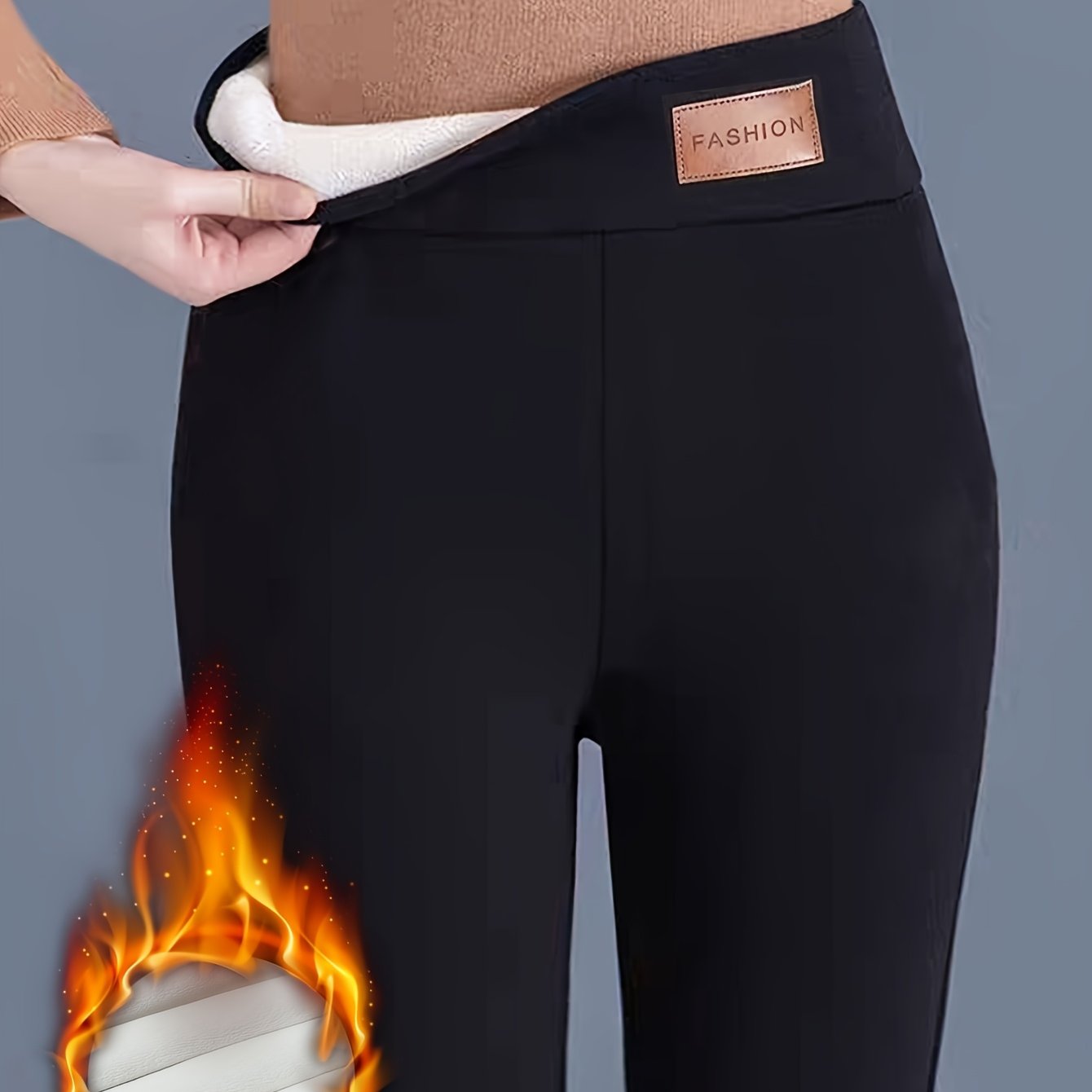 Women's High Waisted Fleece Lined Leggings For Winter Comfort And Flexibility Machine Washable