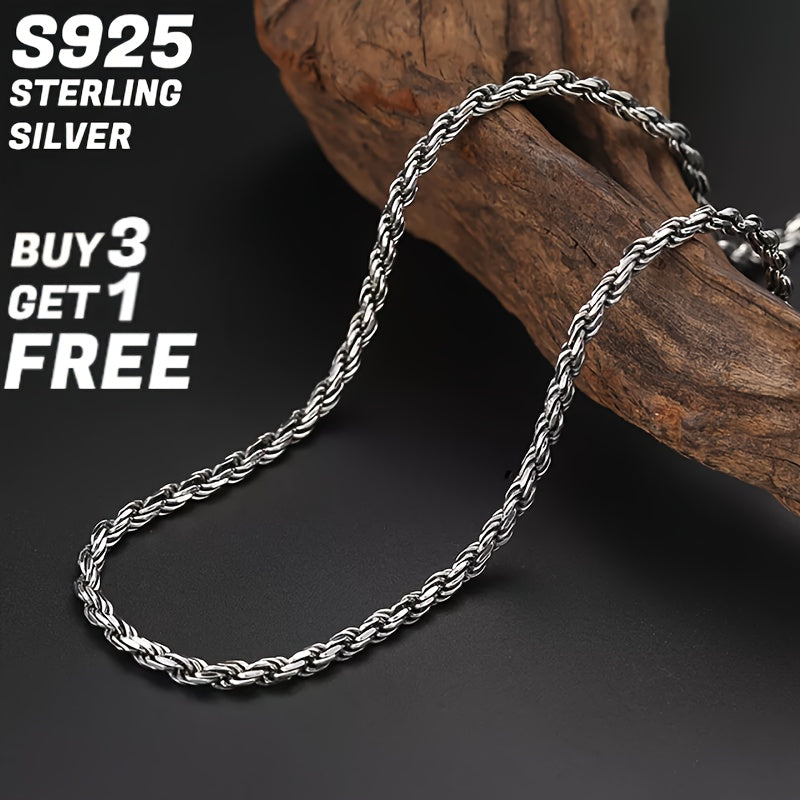 Hot Seller! Affordable 3mm Twisted Chain Necklace, Suitable For Both Teenager And Teenager. Perfect For Girlfriends, Mothers, Daughters. Suitable For Anniversaries, Birthdays And Special Occasions. The Perfect Gift For Boyfri