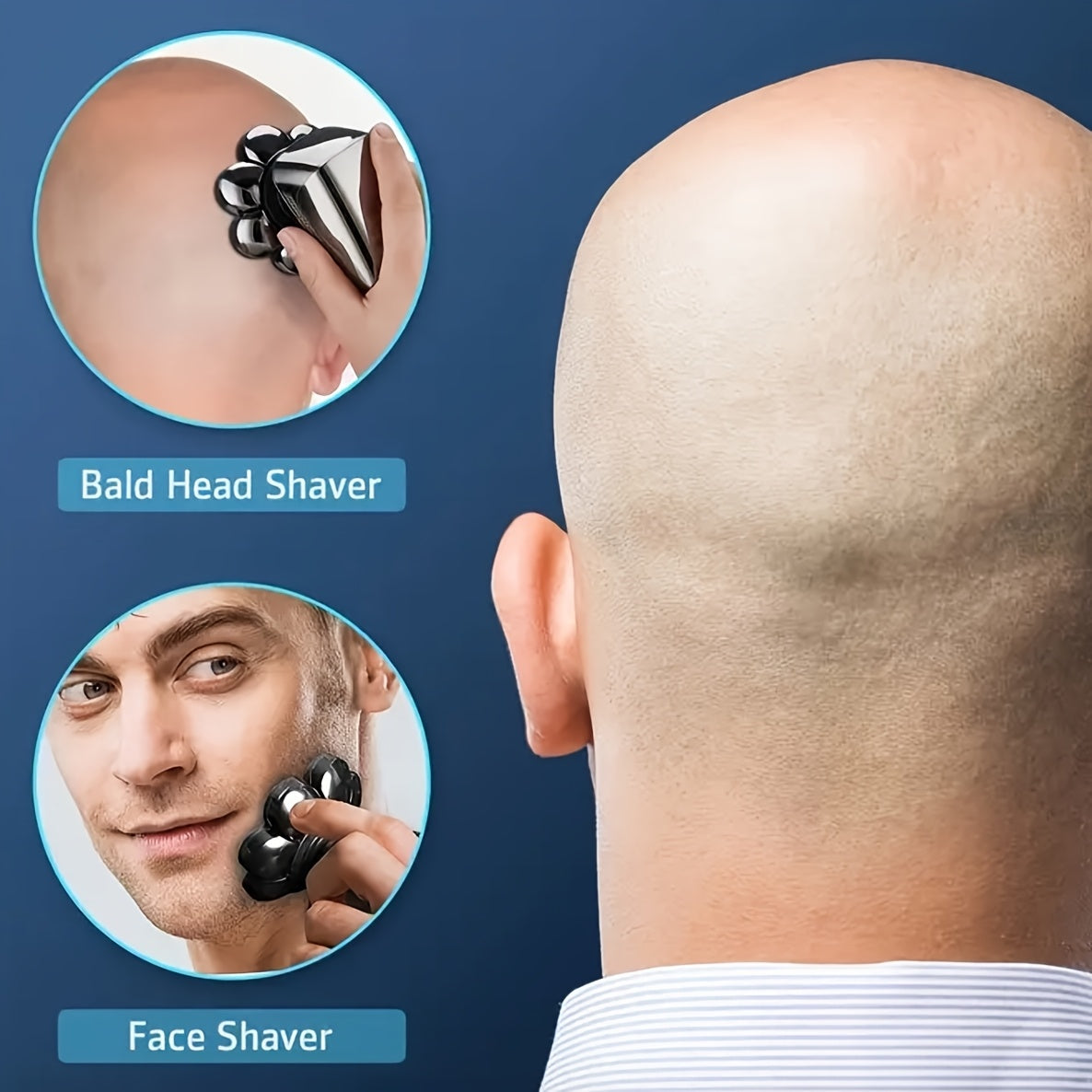 VOLTPANTHER Head Shaver for Men USB Rechargeable Wet Dry