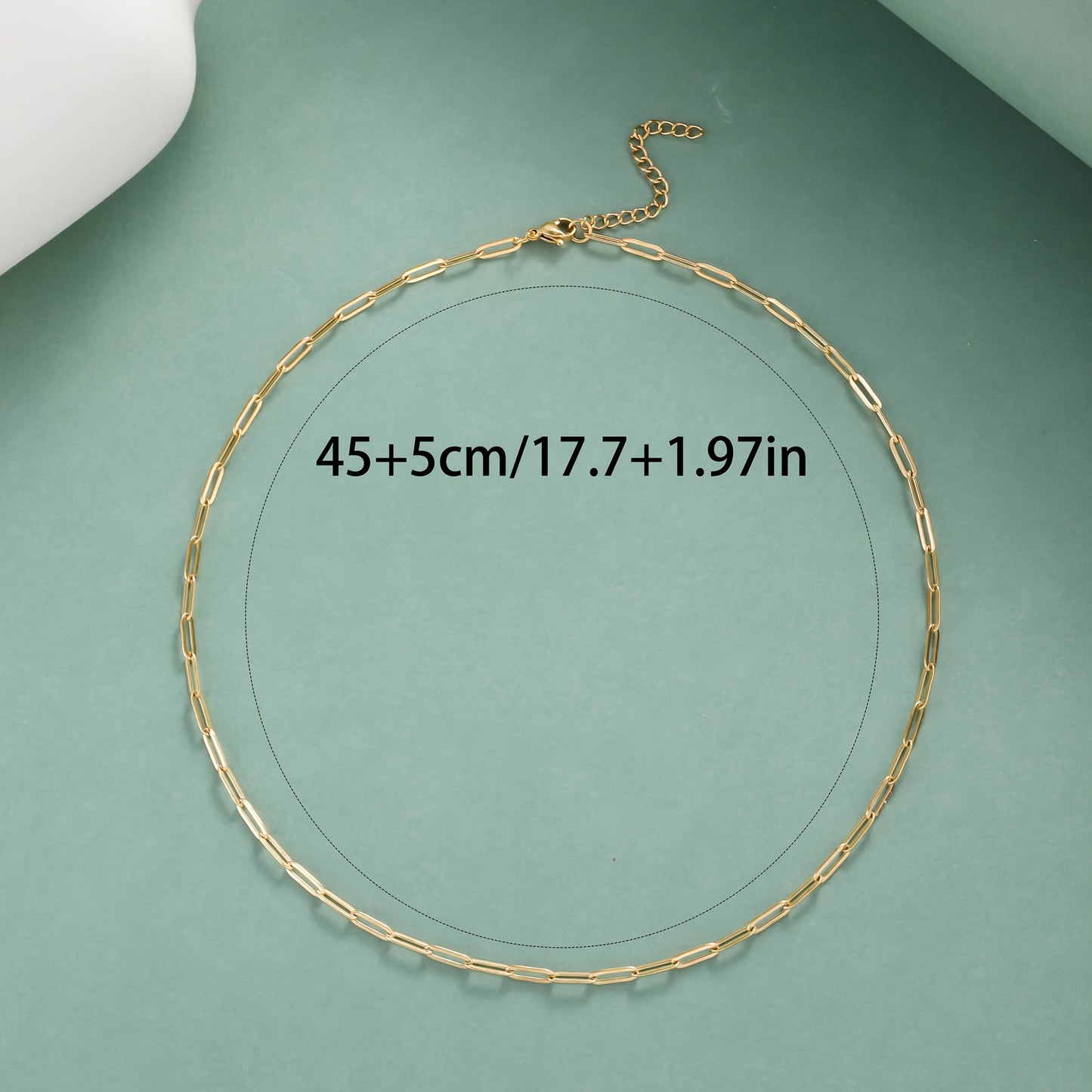 12pcs Exquisite 18K Gold-plated 925 Sterling Silver Minimalist-style Collarbone Chain for Women