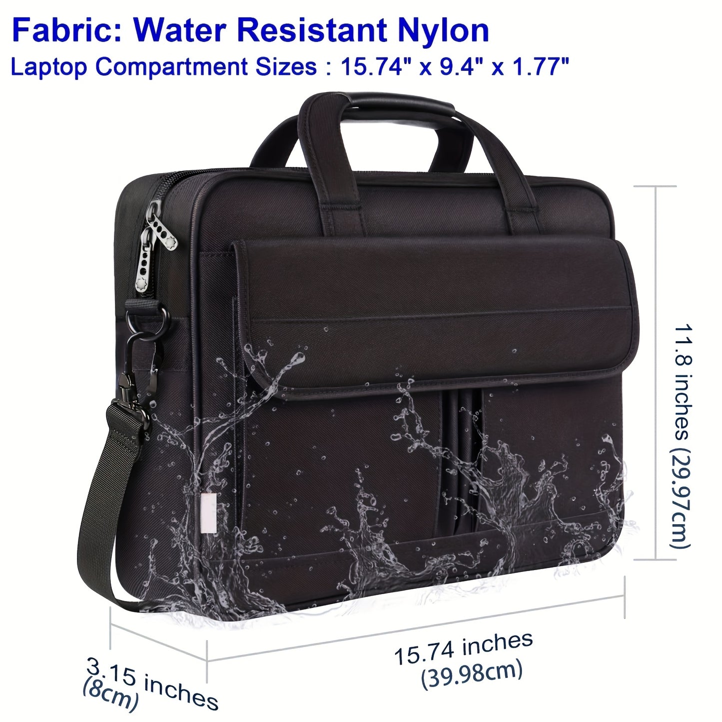 Polyester Messenger Laptop Bag And Briefcase For Business Travel With Adjustable Strap And Durable Design