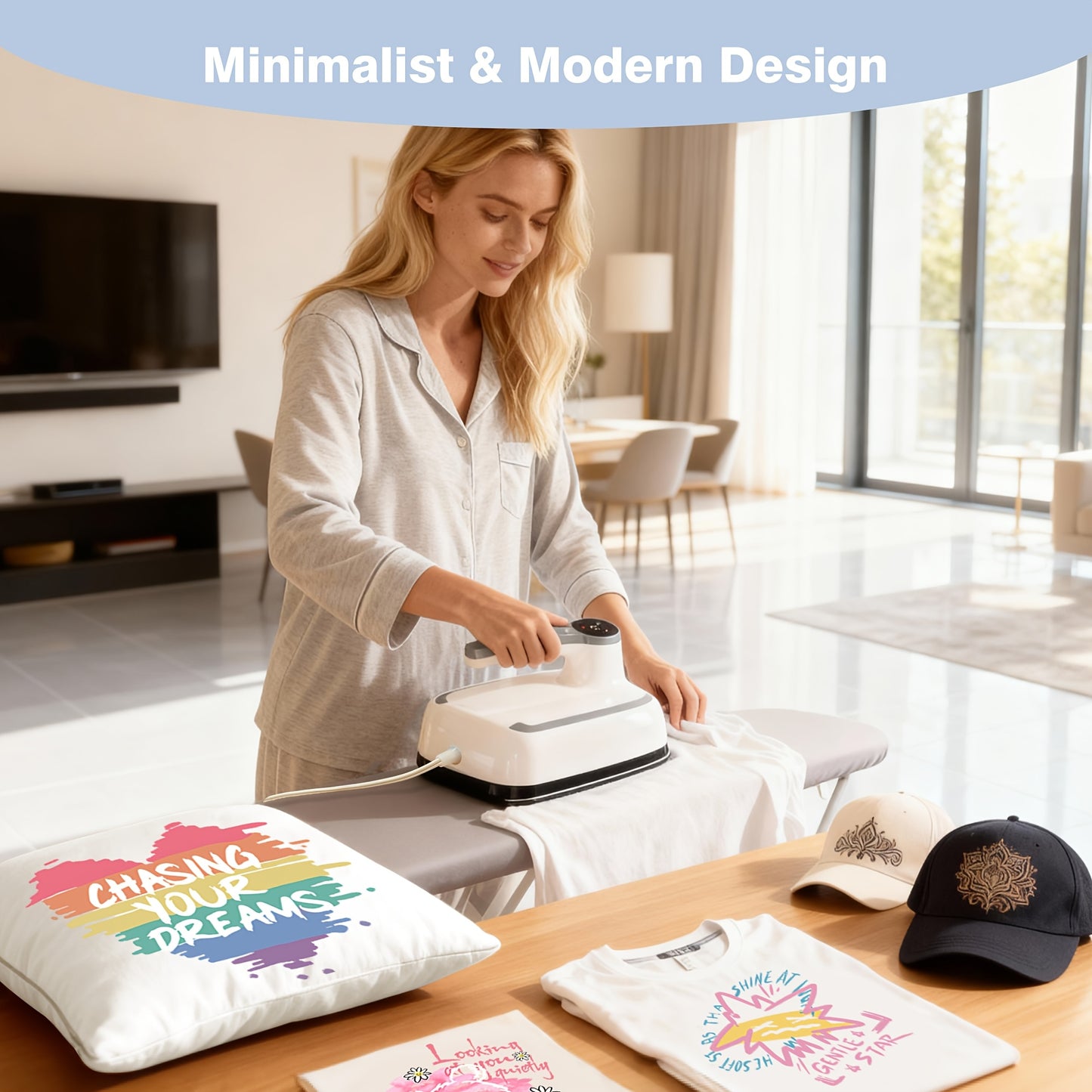 10X10 Inch Heat Transfer Press with Accurate Temperature Regulation, Suitable for T-Shirts, Bags, Hats, And Crafts, in Grey Color.