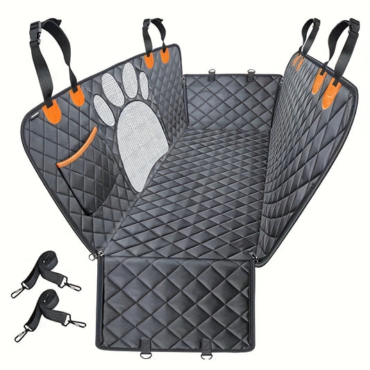 Dog Hammock | Car Seat and Door Cover with Visible Mesh Windows and Side Zippers, Polyester Woven, Suitable for Cars, Trucks, and SUVs