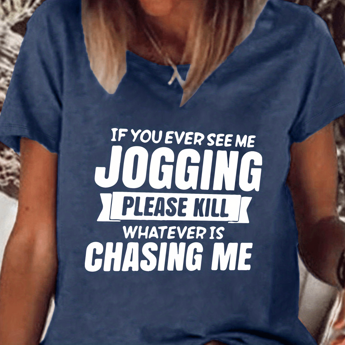 4pcs - If You See Me Jogging, Please Kill Whatever Is Chasing Me. Holiday-Themed Printed Patterns, Heat Transfer Iron-On Patches, And Stickers, Designed for Clothing Like T-Shirts, Sweatshirts, Bags, And Jeans Decoration, Was