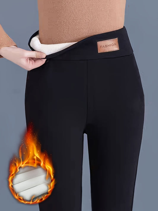 Women's High Waisted Fleece Lined Leggings For Winter Comfort And Flexibility Machine Washable