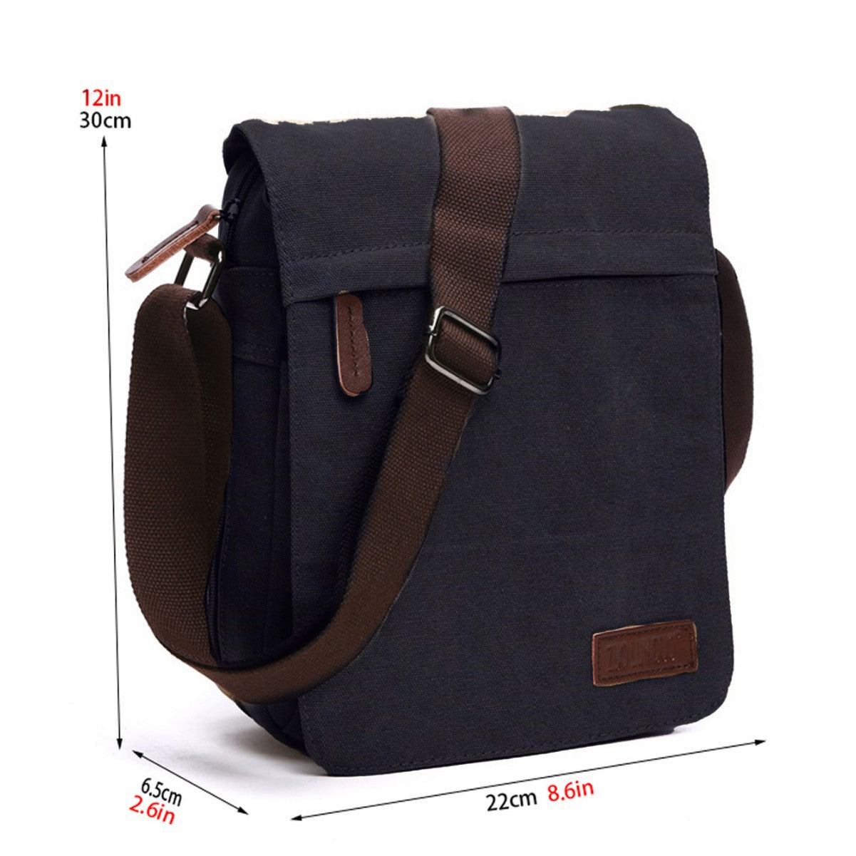 Men's Stylish Portable Outdoor Laptop Bag Crossbody Canvas Briefcase for Travel and Work