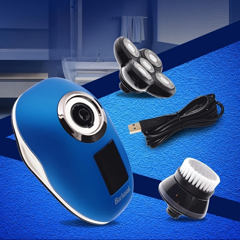 CGECGE 5 In 1 Men's Electric Shaver And Full Head Grooming System USB Charging IPX6 Waterproof Wet Dry