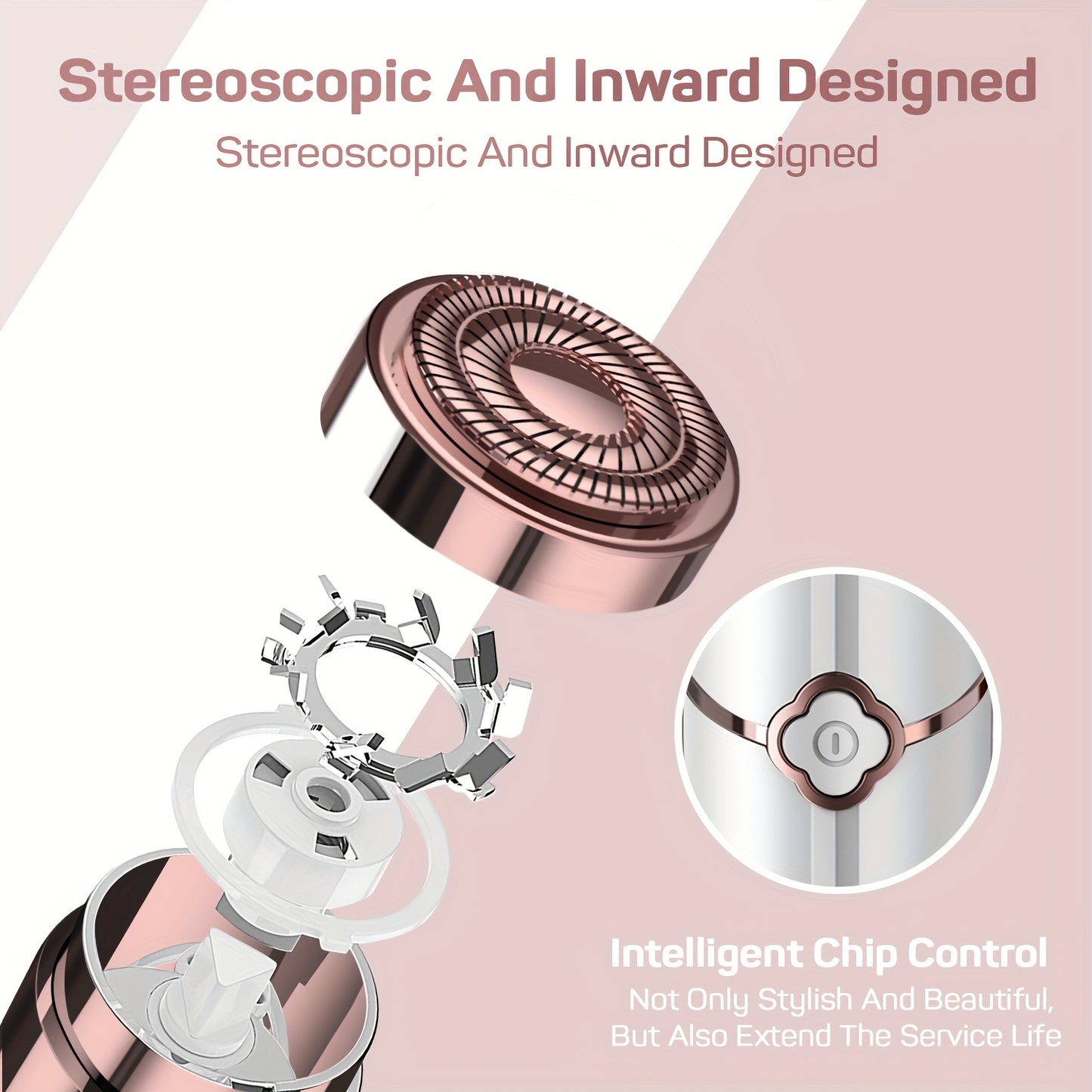 Rechargeable Ladies Electric Shaver And Body Trimmer USB Charging Portable For Face Legs Arms With Replaceable Head