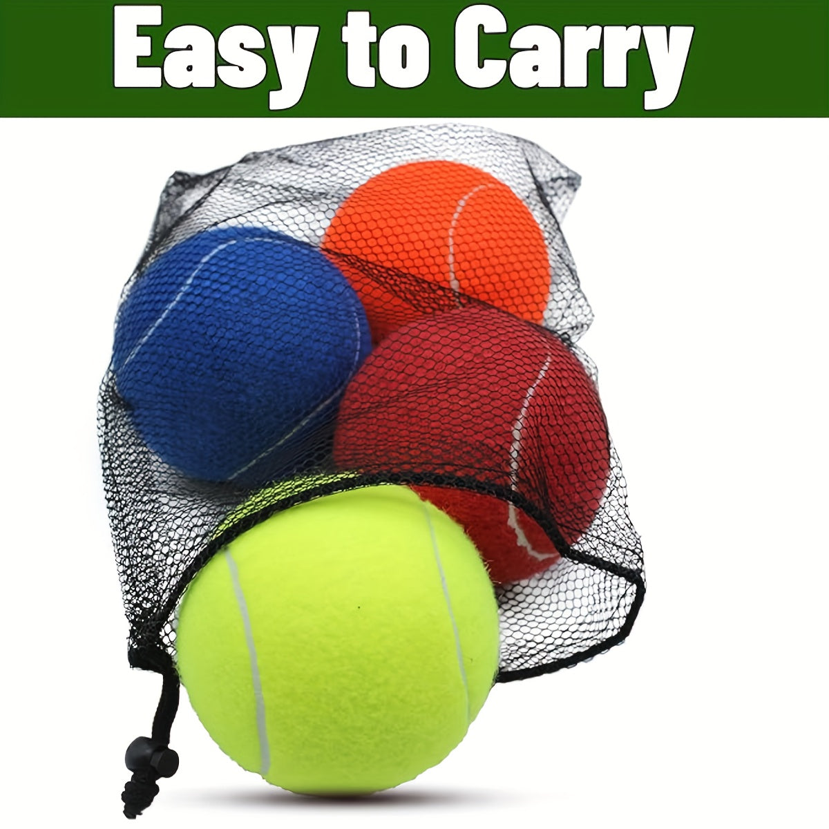 2/4/6pcs Oversized Tennis Ball Dog Toy with Natural Rubber Squeaker - Heavy-Duty Loud Squeaky Ball for Fetch, Training, Tug-of-War & Dental Suitable for Breed Sizes (4-inch)