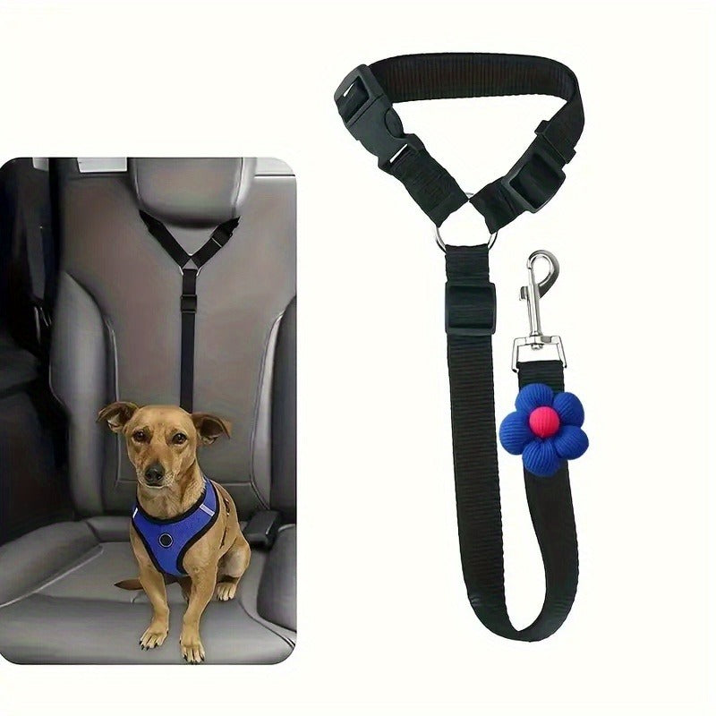 3pcs Dog Belt and Car Headrest Universal Belt | Essential for Pet Travel, Adjustable Towing Rope, Pet Supplies, Hand Wash Only