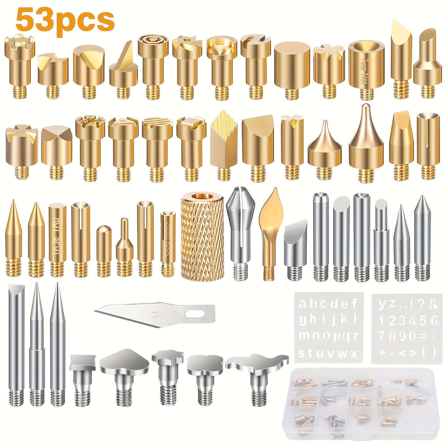 EEEKIT 53 Pieces Wood Burning Set Pyrography Tips Kit