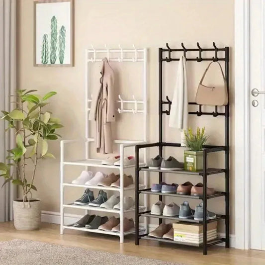 DIAMRI Five Level Metal Shoe Rack Tool Free Assembly