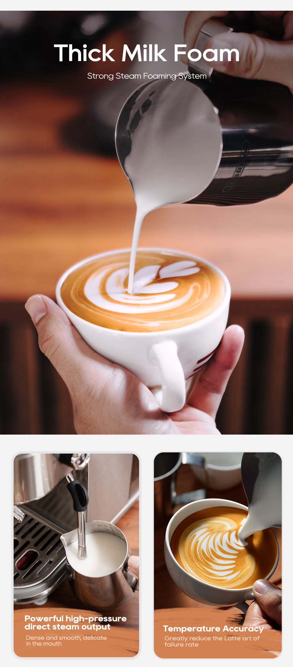 HiBREW H10B 20 Bar Semi Automatic Espresso Coffee Machine