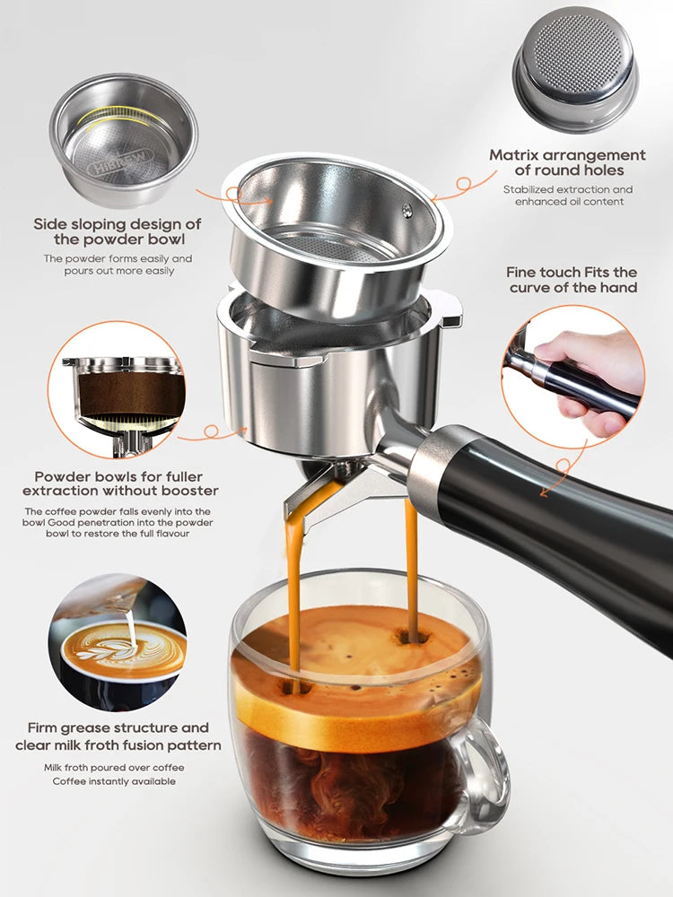 HiBREW H10B 20 Bar Semi Automatic Espresso Coffee Machine