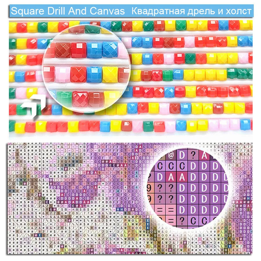 Siimoon 5D Diamond Painting German Shepherd Cross Stitch Kit A With Square Or Round Drills-A