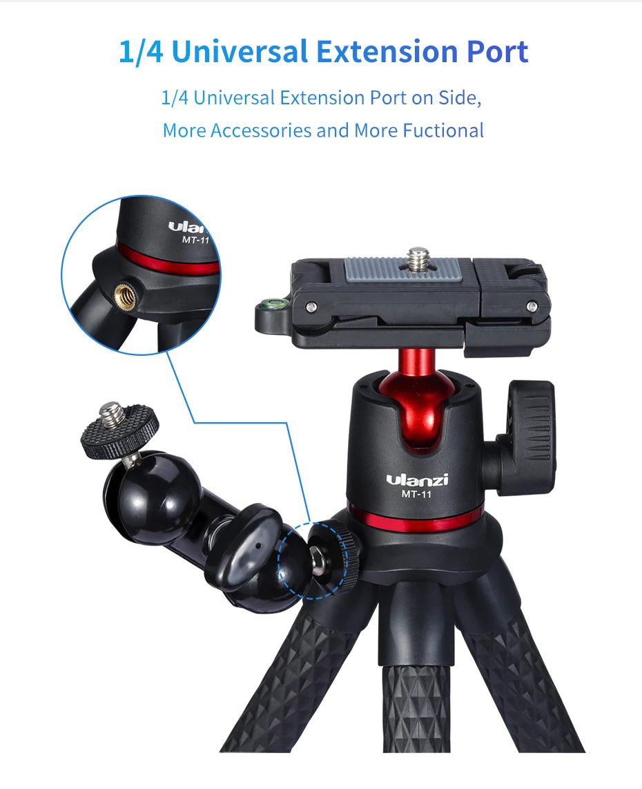 Ulanzi MT11 Flexible Tripod For Smartphone And DSLR Vlog 2 In 1