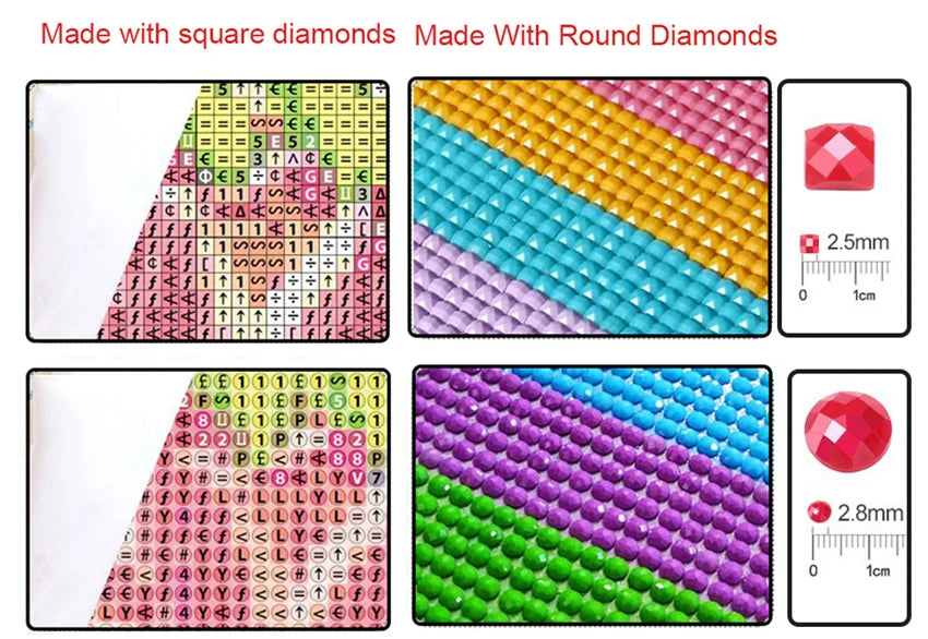 Siimoon 5D Diamond Painting German Shepherd Cross Stitch Kit A With Square Or Round Drills-A
